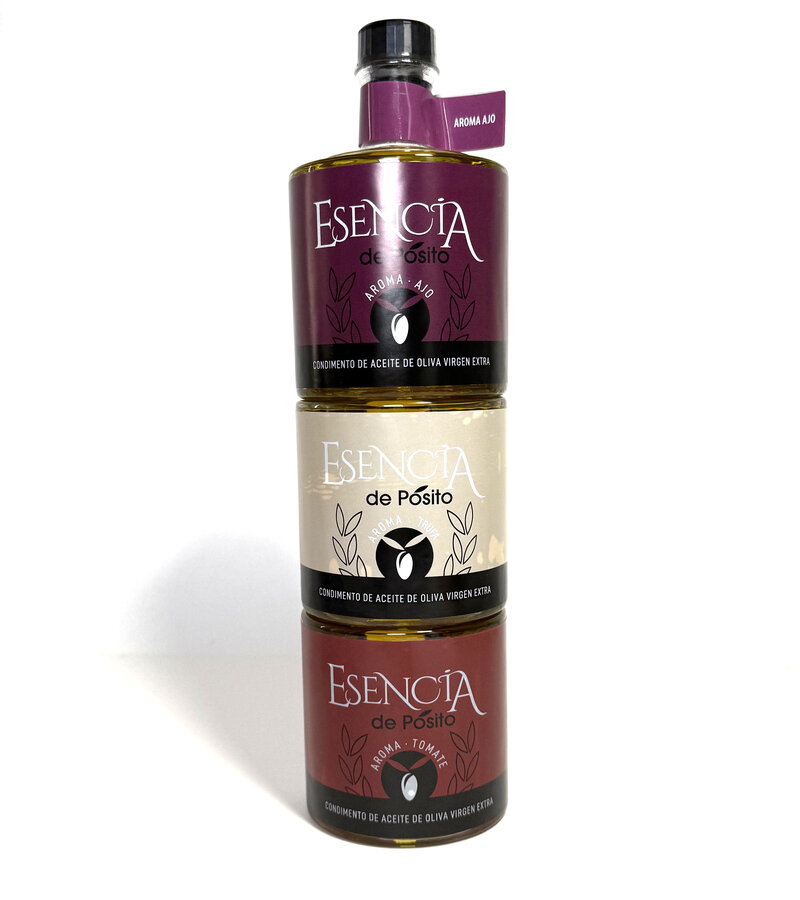 Pack condimentos de aceite de oliva virgen extra aromatizados